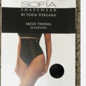 Sofia by Sofia Vergara Black Mesh Thong Shapewear